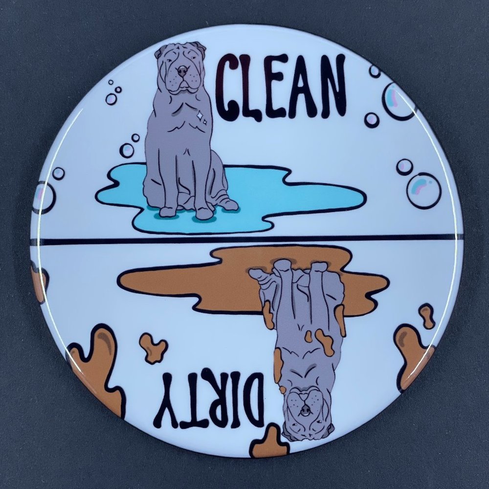 Blue Shar Pei Dog Dishwasher Magnet Kitchen Decor